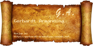 Gerhardt Armandina névjegykártya